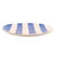 Set of 4  Blue & White Striped Plates