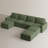 Wide U Shaped Sofa Storage Couch With Ottoman Chaise, Sectional Modular Sofa Livingroom Apartment Couch-1053856792