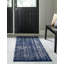 Tapis uni / rayé couleur bleu-ivoire Liabah-1405033555