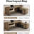 Retractable L-Shaped Executive Desk, Dual Home and Commercial Use Desk with Drawers and Lateral File Cabinet, Large Computer Desk /Workstation (Left Return, 70.86 - 78.7 IN)-632547498-634992803