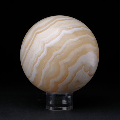 Véritable sphère en onyx poli véritable du Mexique (4,9 lb)