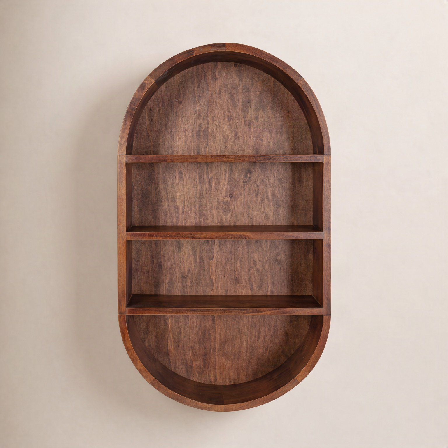 Minx 16" Mango Wood Accent Shelf, Walnut