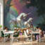 Unicorns papier peint fantaisie amovible arc-en-ciel double rouleau-374892234-374892225