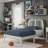 Allyannah Bustillo Modern Solid Wood Twin Platform Bed with Headboard-1293175414