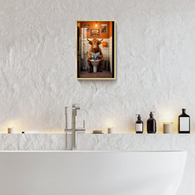 «Bathroom Bathroom Animal», reproduction d'art sur toile