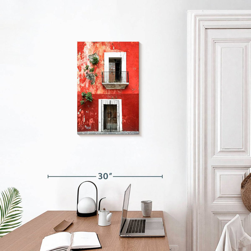 Lilie Red Facade, 24" H x 16" W