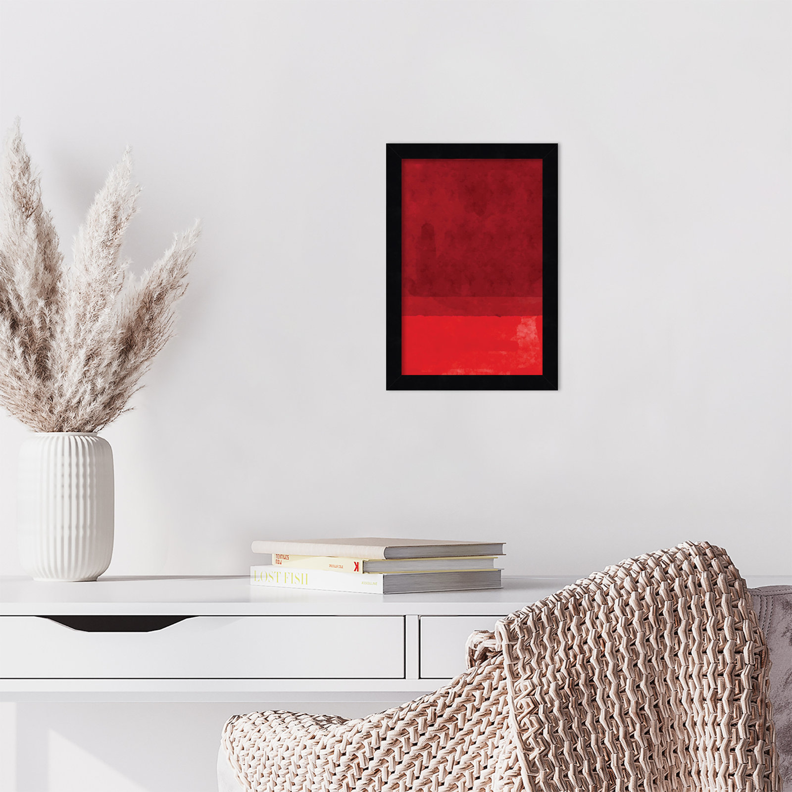 Minimal Watercolor #2 by Jay Stanley Wood Framed Wall Art Print, 13" H x 9" W, Black