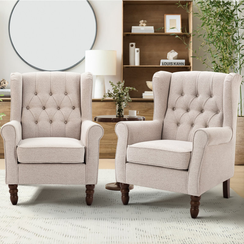 Petit fauteuil d'appoint Angiolino, Mélange de polyester beige