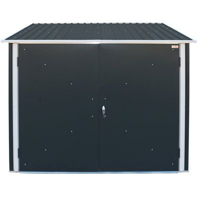 6 ft. 3 in. W x 6 ft. 4 in. D Metal Lean-To Bike Shed