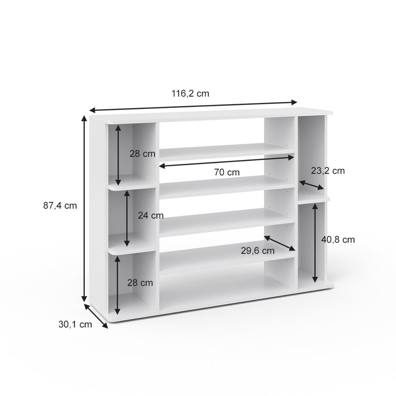 Levin 20 Pair Shoe Rack