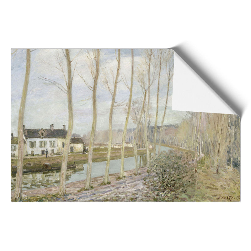 The Loings Canal by Alfred Sisley - No Frame Painting, 30cm H x 42cm W x 0.1cm D