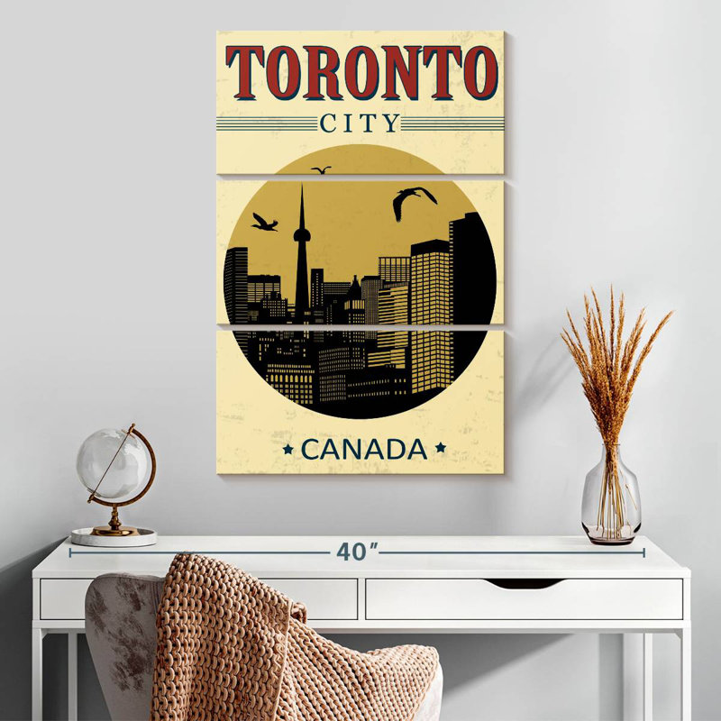 Affiche Nicci Vintage Toronto, H 32 po x l 20 po