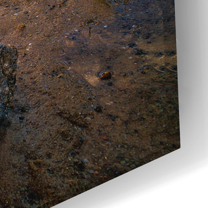 «Sunset On Paines Creek Beach» par Rick Berk, art mural en verre acrylique, H 16 po x l 24 po x P 0,2 po