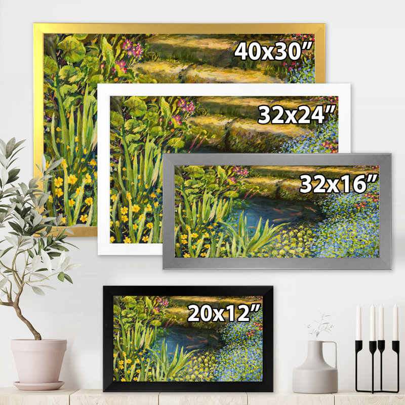 «Silence At The Lake Side», reproduction d'art sur toile, H 12 po x l 20 po x p 1 po, Blanc