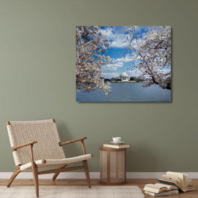 Highsmith, Carol Canvas Art: Jefferson Memorial with cherry