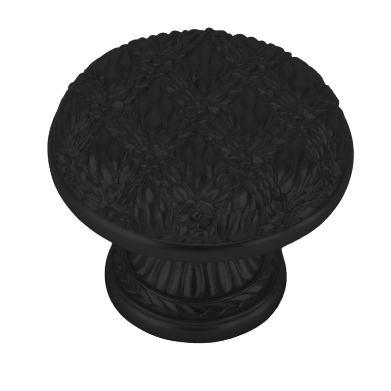 edgar berebi regina knob in matte black plate