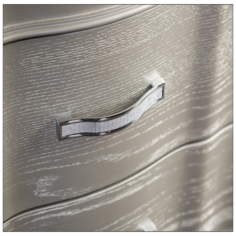 Nightstand For Bedroom, Silver