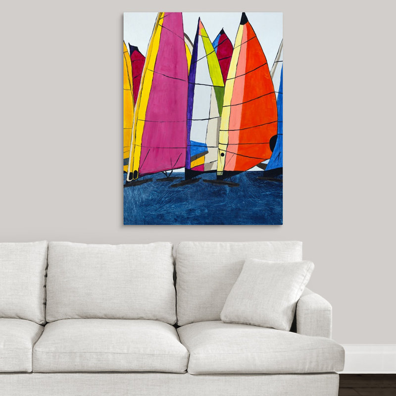 « racing the wind ii », peinture sur toile, H 40 po x l 30 po x p 1,25 po, Toile tendue