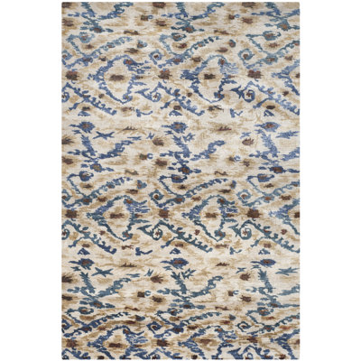 Tapis rectangulaire en soie Luxor