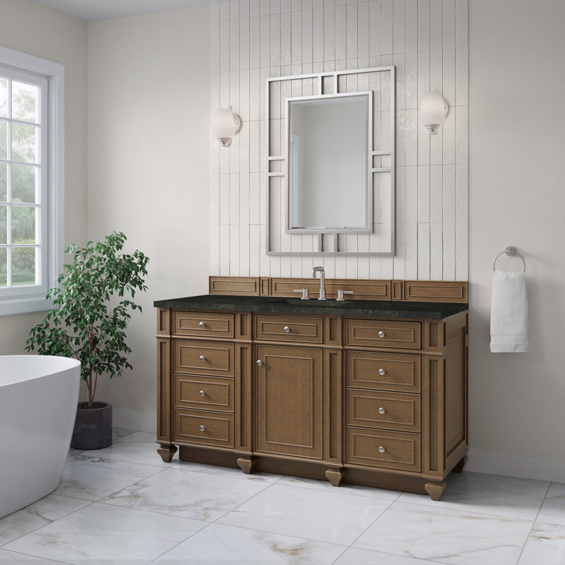 Bristol 60'' W Vanity, Saddle Brown, 8" Widespread, Phantome Eclos