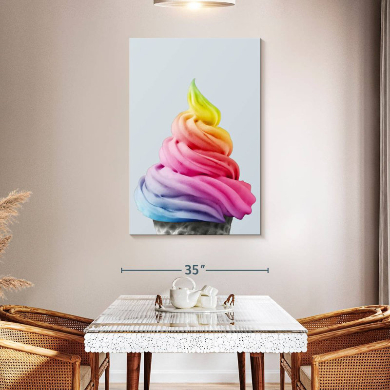 Yarlin Rainbow Ice Cream, H 48 po x l 32 po