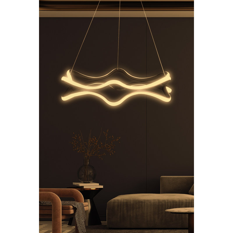 Chriselle LED Chandelier, Gold