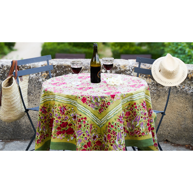 Jardine Tablecloth, 128" W x 71" L, Floral 1