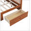 Lit à baldaquin élégant en bois avec tiroirs de rangement, format king, durable et peu encombrant pour les chambres modernes-254740277