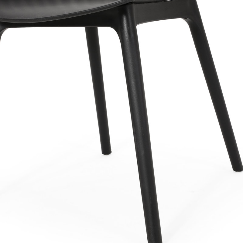 Azalea Chair Outdoor Use - Weather , Material, Stylish Curve, Black Polypropylene, 23In D, 21.5In W, 33In H, 12.26Lb Wt Chair Azalea, Resistance, 22.65In Depth, 21.86In Width, 33.36In Height,