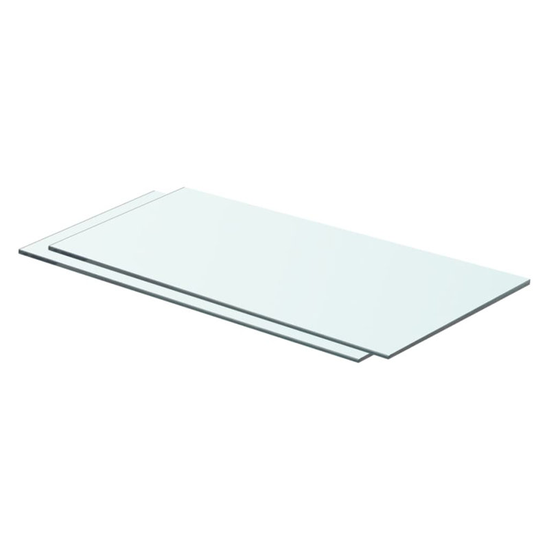 Zaynab 2 Piece Glass Floating Shelf, 0.8cm H x 60cm W x 25cm D