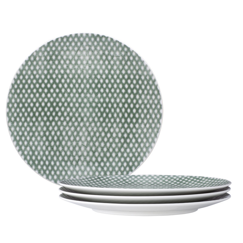 Assiettes à salade en hamac Noritake - pois, 9 1/2 po, Vert