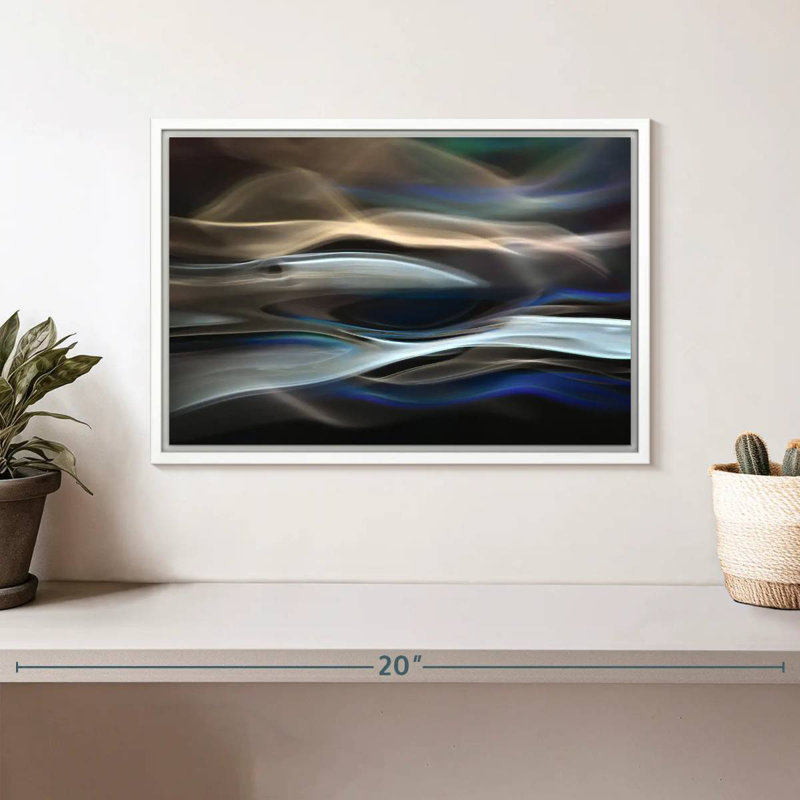 La baleine, Cadre flottant blanc, 13 po x 9 po