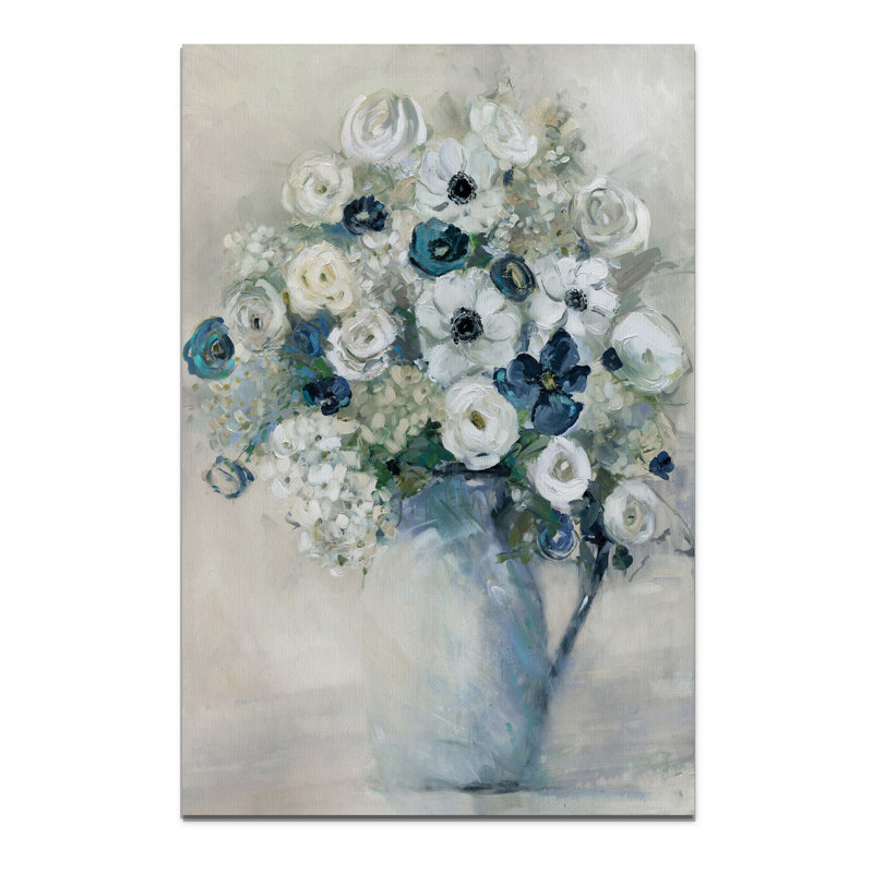 «Anemone and Blue», reproduction, H 48 po x l 32 po x P 1,5 po, Toile tendue
