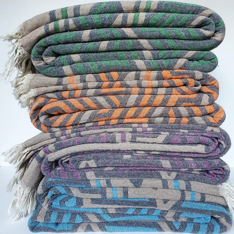 Lathan Throw Blanket, W190 x L245cm, Plum Purple
