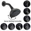 Pomme de douche à haute pression 6 "à 4 réglages - Angle réglable, pomme de douche anti-colmatage-126529101