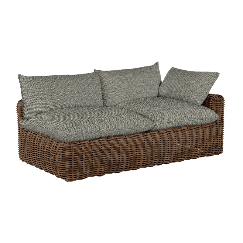 Canapé modulaire Montecito N-Dura, Chambray Rollo, Pas de soudure, Raphia