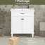 Armoire de salle de bain 30 po: lavabo en céramique, grande capacité de rangement, meuble-lavabo de qualité avec lavabo - conception intrigante. Porte à fermeture en douceur, tablettes réglables. Étanche, pour la curiosité