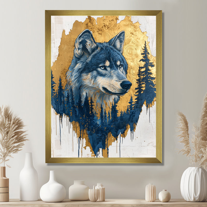 Graice - Animals Canvas Prints, H 32 po x l 24 po, Reproduction encadrée d'une seule photo, Doré