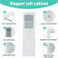 Armoire de rangement élégante pour salle de bain, armoire de rangement haute avec portes en verre, armoire de salle de bain autoportante avec tiroirs et tablettes réglables-480015305
