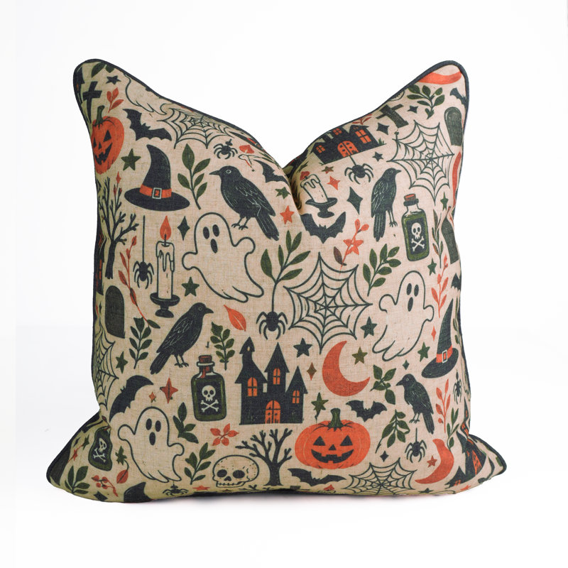 Toile Linen Pillow Cover, 14X36
