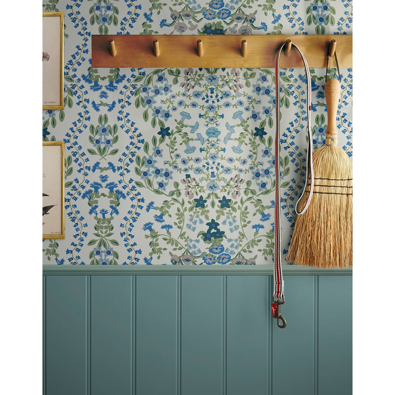 Joules Symmetrical Trellis Ditsy Creme Wallpaper