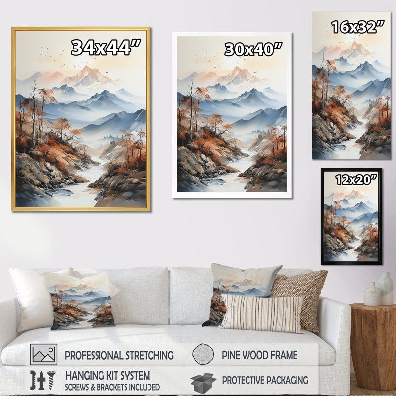 Morning Fog Mountain Wonder I, Cadre flottant blanc, 20" H x 12" W