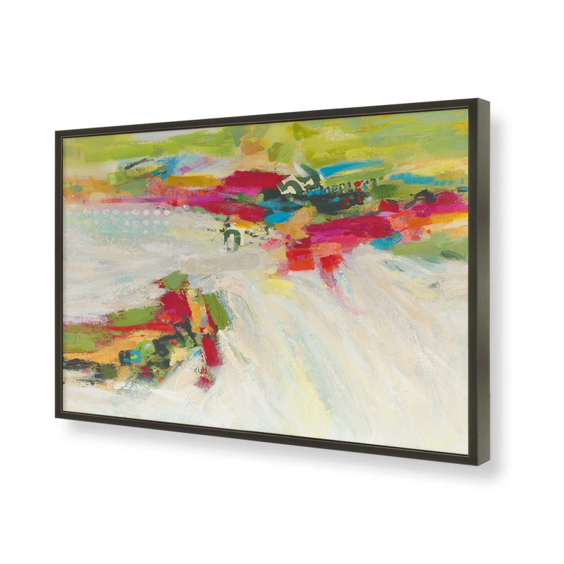 «Survol de la vue d'ensemble» par Janet tantne, Noir, H 32 po x l 48 po, Reproduction encadrée ouverte sans passe-partout