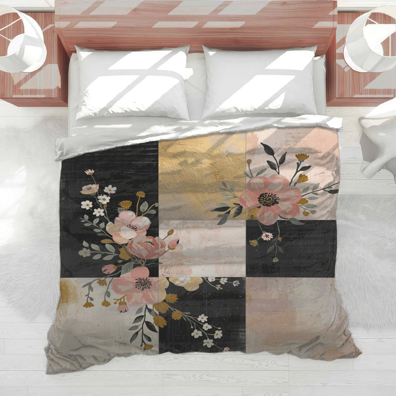 Floral Patchwork Collage Comforter, Twin Extra Long