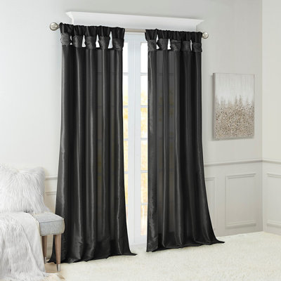 Twist Tab Lined Window Curtain Panel 50X84"