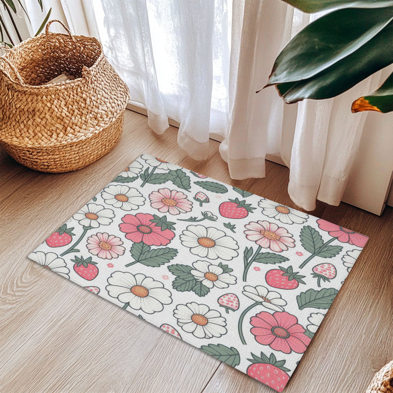 Tapis tressé Sweet Blossom Berries, Rectangulaire 3 pi x 5 pi