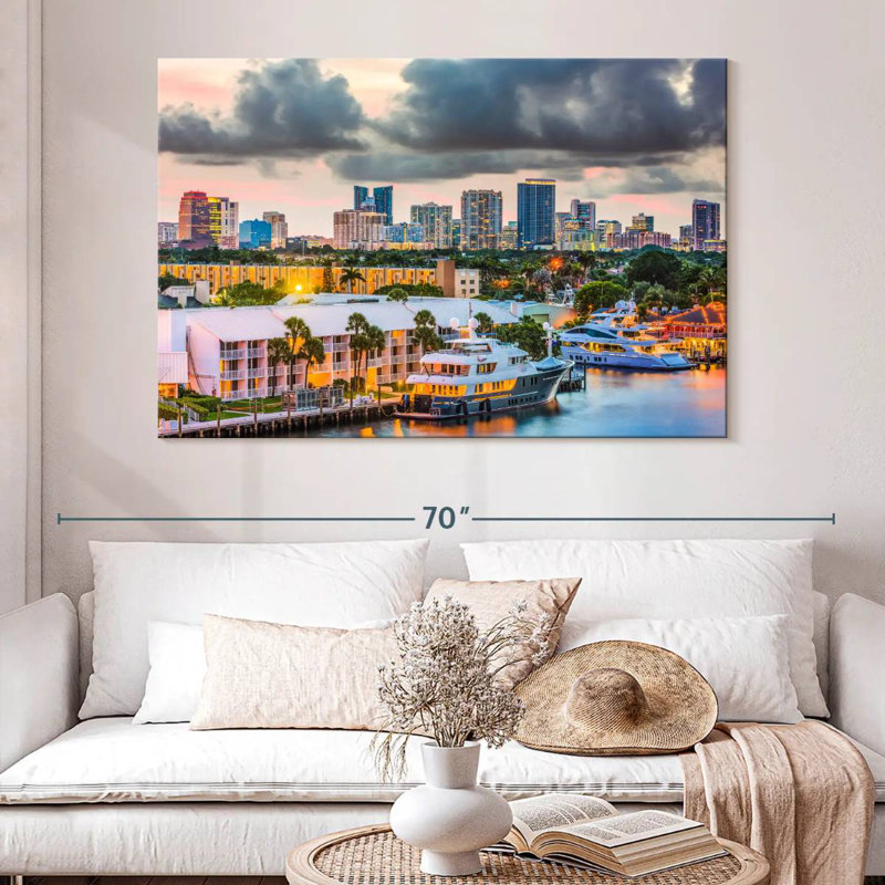 Fort Lauderdale City, H 34 po x l 51 po