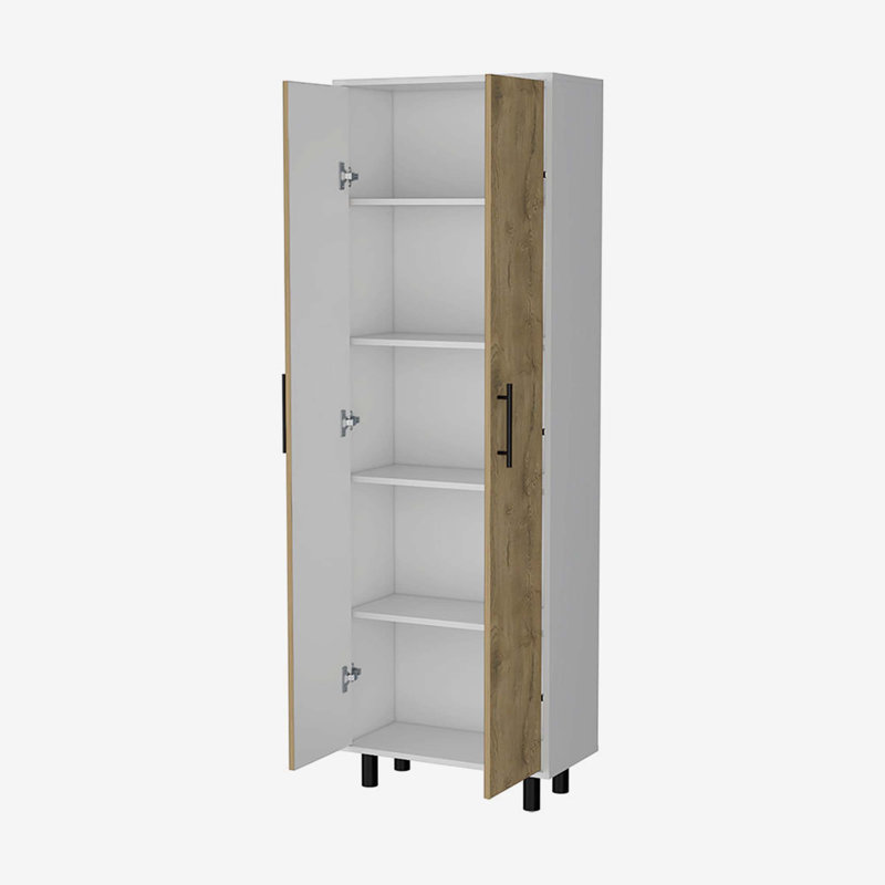Armoire de rangement à 5 tablettes Oklahoma, Blanc