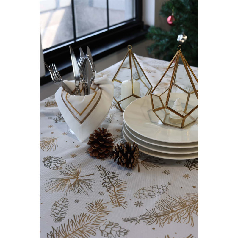 Christmas Forest Tablecloth, 102" L x 63" W