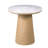 Myconos Modern Round End Table with Genuine Marble Top-1482094440